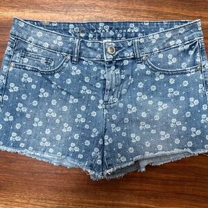 LC Lauren Conrad Denim Floral Jean Shorts